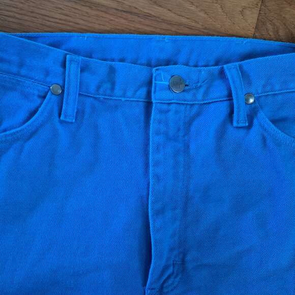 Vintage 100% Cotton Turquoise Wrangler Jeans - Picture 6 of 15